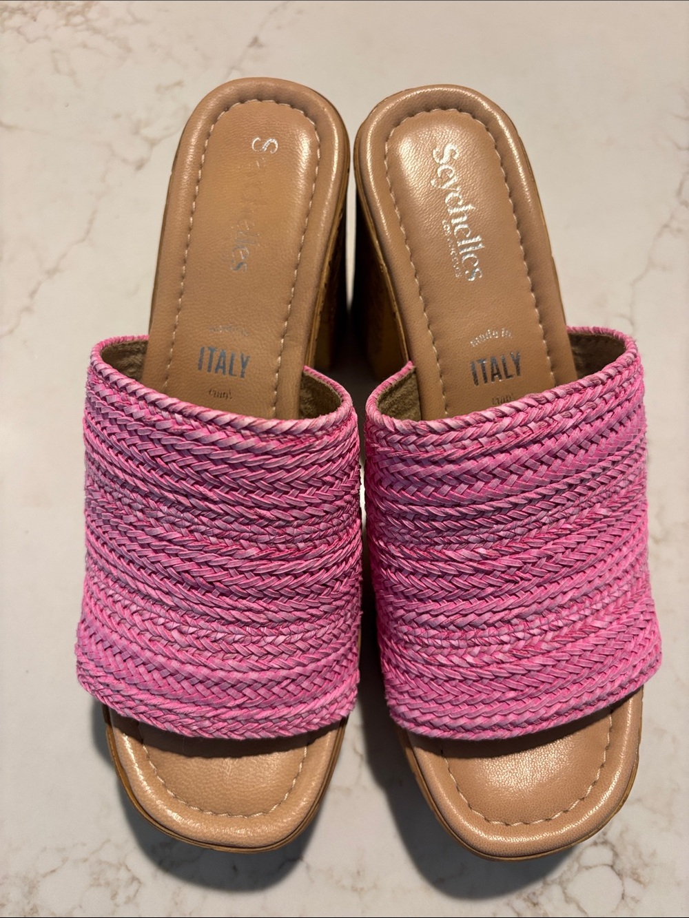 Seychelles Pink Braided Slide Mule